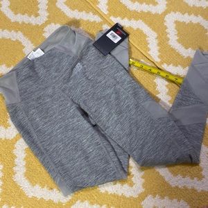 NWT NEW BALANCE EVOLVE TIGHT XS with see through mesh fracture in Heather gray